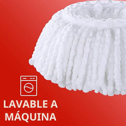 Mop Giratorio 360° con Balde Escurridor - Limpieza Fácil y Rápida