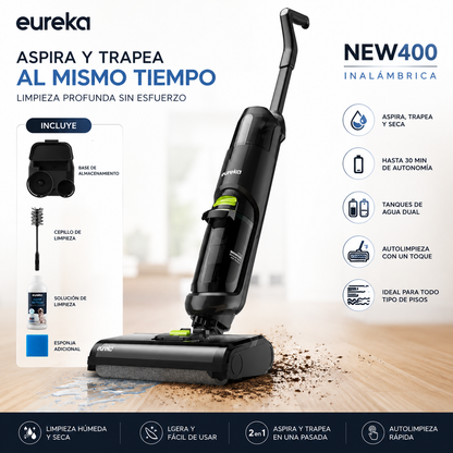 Aspiradora Eureka NEW400 2 en 1 | Aspira y Trapea al Mismo Tiempo