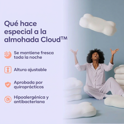 COMPRE 1 LLEVA 4 | Almohada Cervical Ergonómica con Memory Foam y Funda Refrescante | Máximo Confort para Dormir Mejor